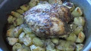 Картошка с куриной грудкой в духовке.Самое простое для новичков. Картошка с куриной грудкой в духовке.Самое простое для новичков.