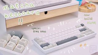 Studio Vlog 🍃✨☁️ Matcha Keyboard ASMR, Novelty froggie keycaps!!