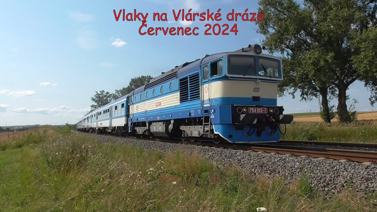 Vlaky na Vlárské dráze/Trains on Vlárská dráha-Červenec/July 2024