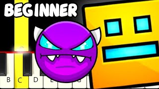5 Geometry Dash Tunes - Slow And Easy Piano Tutorial - Beginner