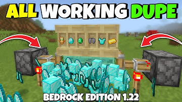 All Working Duplication Glitches Only Minecraft Bedrock Edition 1.22 | Old And New All Dupes Glitch!