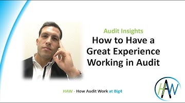 How to Have a Great Experience Working in Audit at Big 4 - Audit Insights