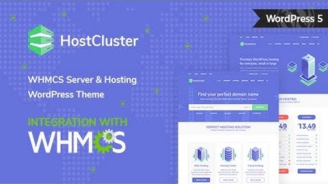HostCluster WHMCS Hosting WordPress Theme || WHMCS Template Free Download || Make Hosting Website