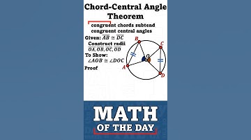 Chord-Central Angle Theorem [Math of the Day] #mathoftheday