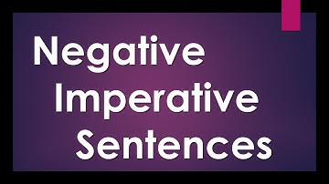 HG 2 Unit 6 Lesson 2 Negative Imperative Sentences