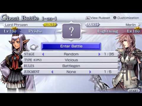 Dissidia 012 Duodecim Final Fantasy - Megalixir Grinding (Prishe VS 3rd ...