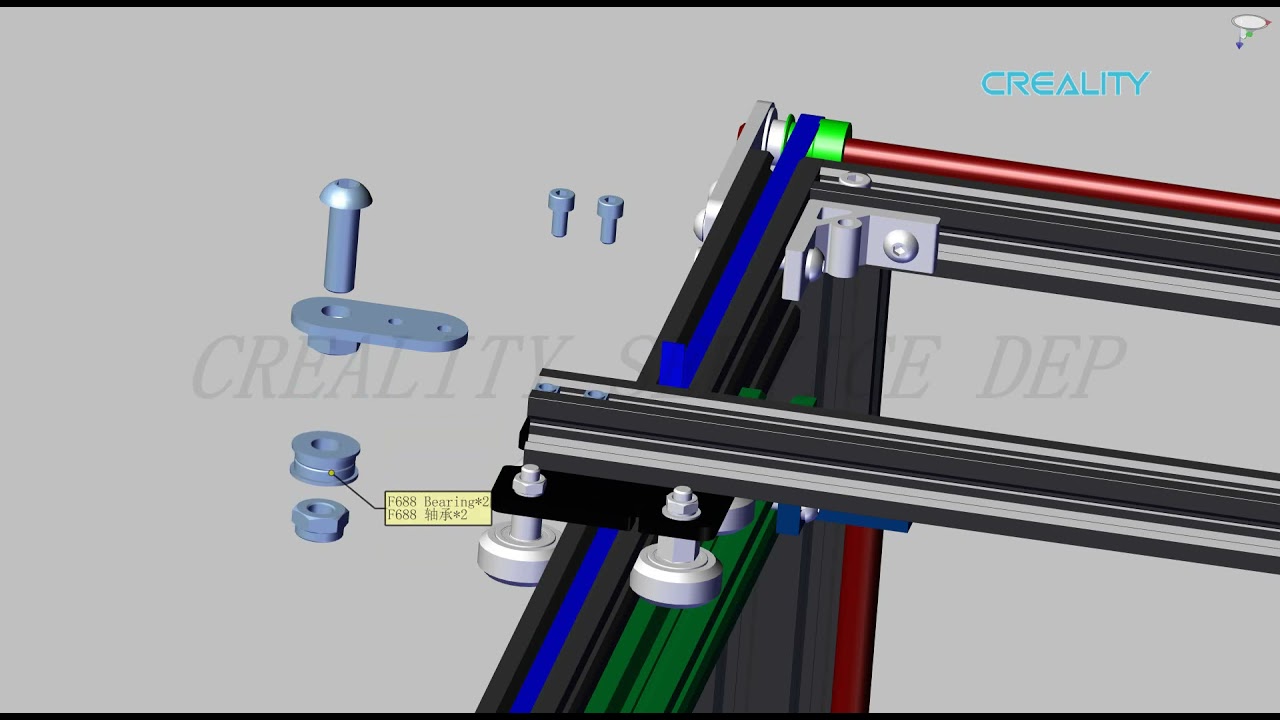 Ender 5 Plus X axis adjustment kit replacement tutorial - YouTube