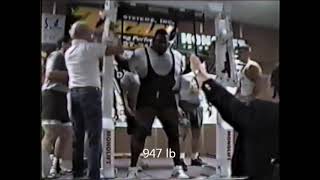 Mark Henry - 430kg/947lb Squat - 15/7/95