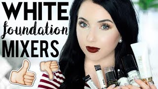 WHITE FOUNDATION MIXERS! The Best, Worst, Swatches & Thoughts