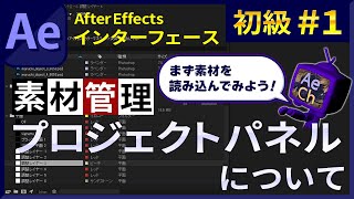 ［Ae初級講座#1］After Effectsのプロジェクトパネルについて【After Effects】