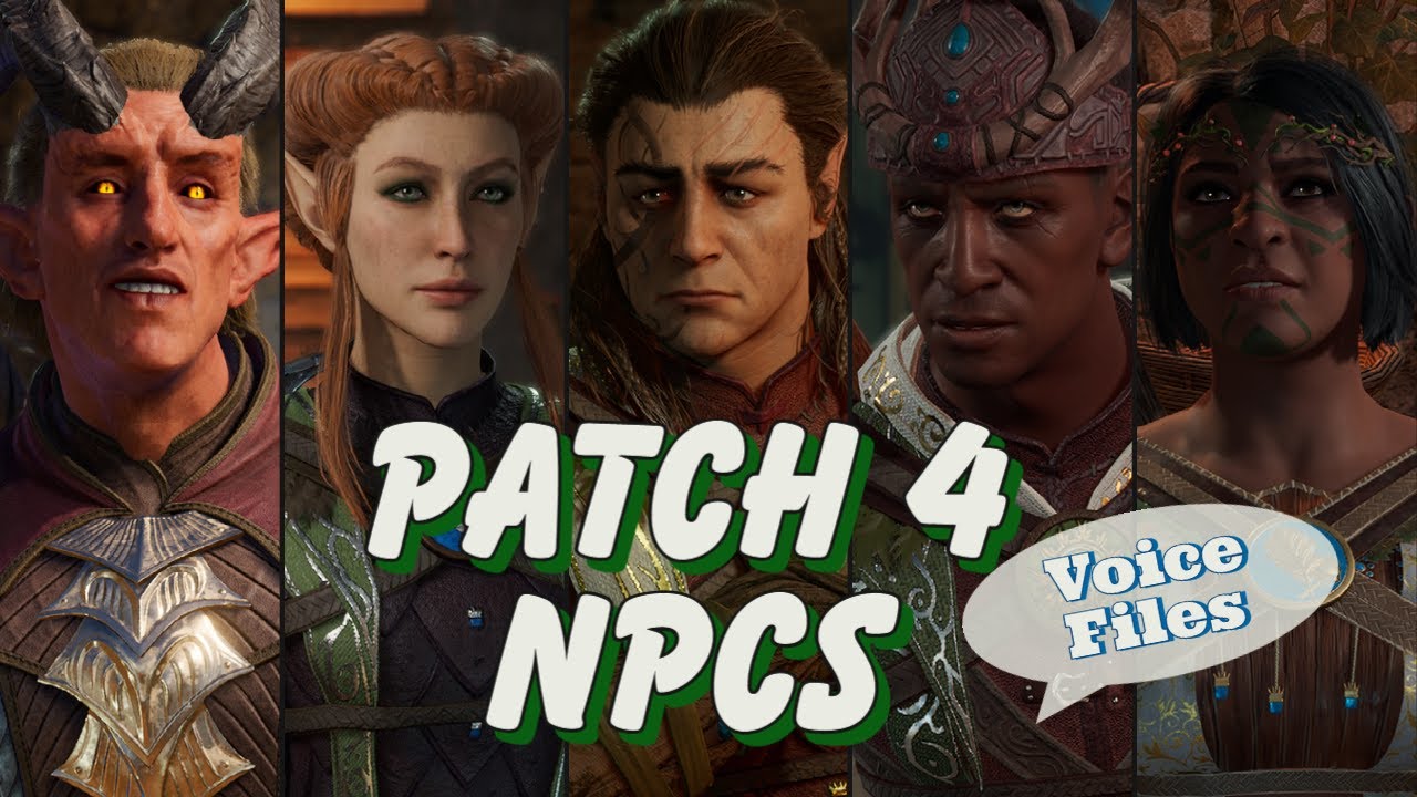 Baldur's Gate 3 Voice Lines Patch 4 NPCs YouTube Baldur's Gate 3 Voice Lines Patch 4 NPCs YouTube