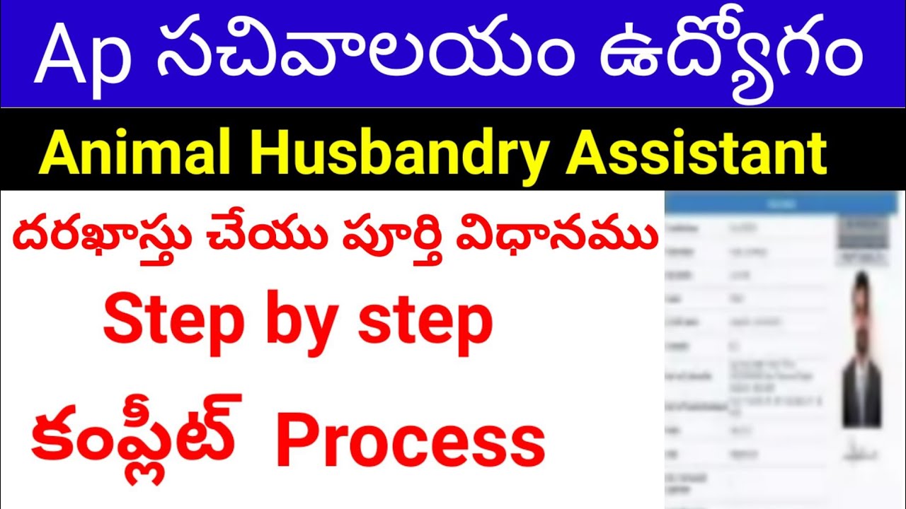 How to Apply Ap Animal Husbandry Assistant Jobs Online Step by Step