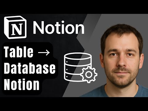 How to Convert a Regular Table into a Database Table in Notion (2025 Step-by-Step Beginner Tutorial)
