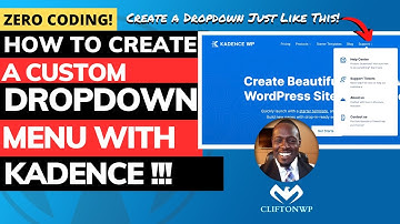 How to Create a Custom Dropdown Menu with Kadence (Create a dropdown menu as seen on kadencewp.com!)