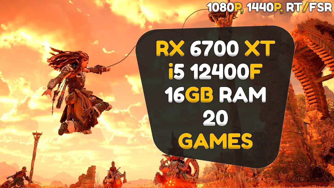 RX 6700 XT + i5 12400F : 20 Games Tested at 1080P, 1440P, RT + FSR 