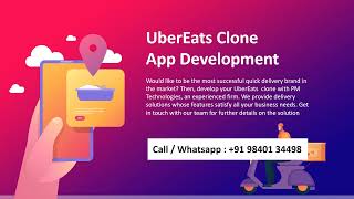 UberEats Clone App Development | Food Delivery App Like UberEats | Mobile App Development Company