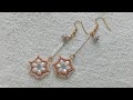 Long Dangling Crystal Earrings/Easy Step-by-step Jewelry making Tutorial/Aretes diy