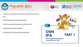 OSN-K IPA 2026 | Discussion of Original Questions for OSN IPA SMP/MTs 2025 Regency/City - PART 1