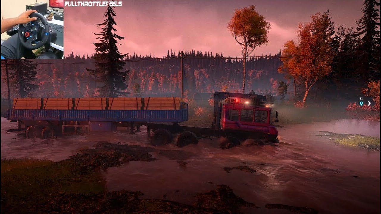 Snowrunner Gameplay Part 7: Hauling Long Cargo Trailer | Logitech G29 Gameplay