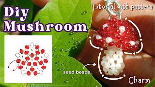 How to Make a Cute 3D Mushroom with Beads ✨ | Phone Charm Tutorial