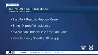 Evacuation order remains in effect near Johnson Fire outside of Sula