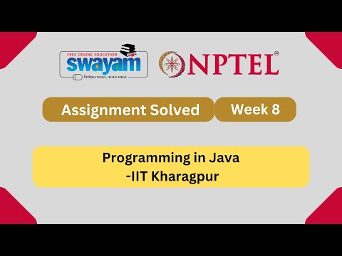 Programming In Java Week 8 || NPTEL ANSWERS || My Swayam | IIT Kharagpur #nptel #nptel2024 #myswayam
