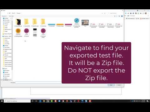 Create a New Test from Zip File in Eduphoria Aware