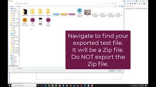 Create a New Test from Zip File in Eduphoria Aware
