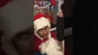 Symeon rips Santaโs beard off