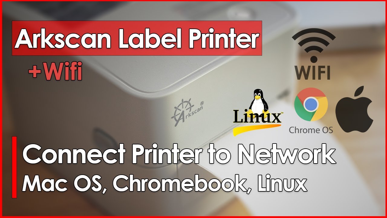 How to connect / pair WiFi label printer to your WiFi network via Mac Chromebook Linux. - YouTube