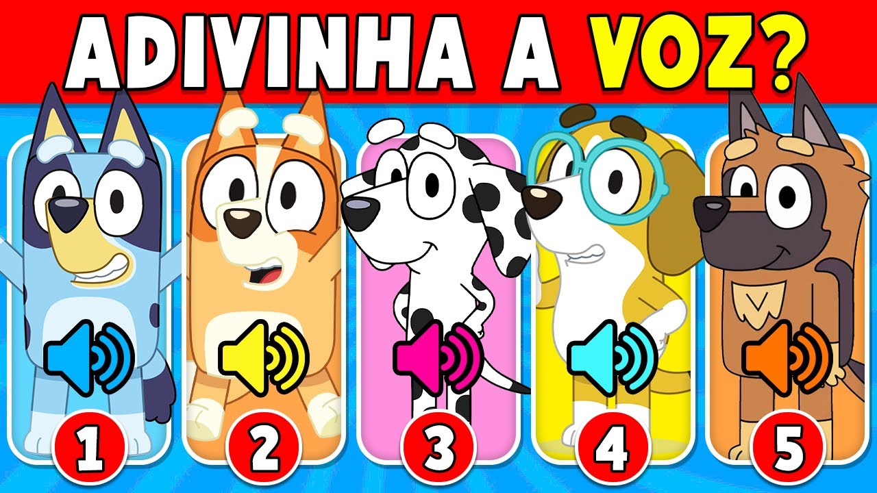 🔊 Adivinhe os Personagens de Bluey pela Voz 🐕✅ | Desafio do Quiz de Bluey