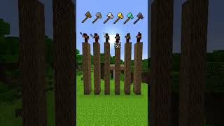 Which Minecraft Axe is FASTER? 🤫 #shorts