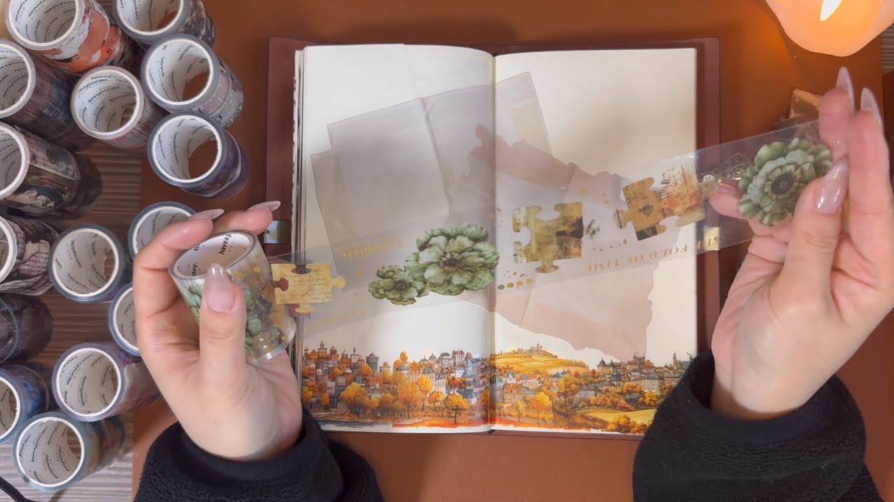 달빛 다이어리 하울 제품으로 다이어리 한페이지 꾸미기 