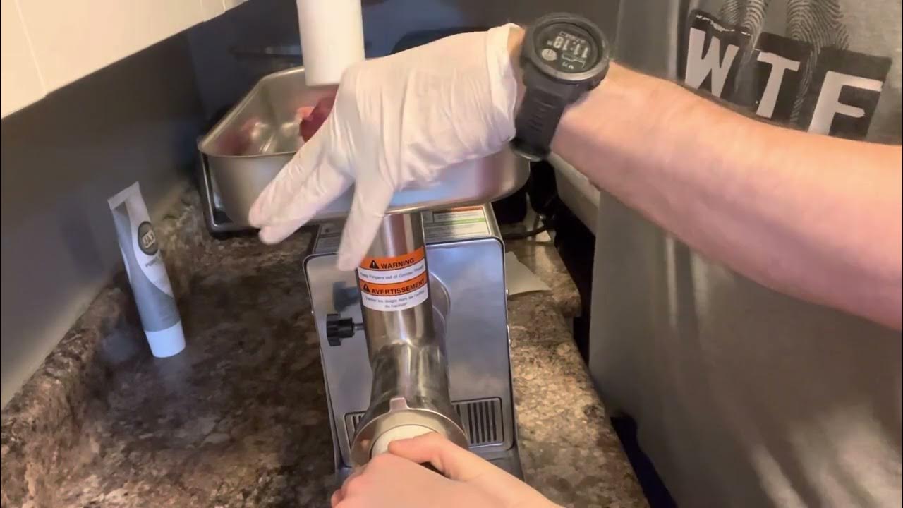 Grinding deer meat with LEM Big Bite 8 Dual grind YouTube