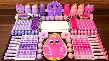 ASMR Slime Mixing: Purple vs Pink Cute Duck Randoms | Relax