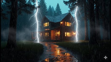 ⚡ Strong Rain Thunderstorm Sounds for Sleeping | Heavy Rain & Intense Thunder on Old House at Night
