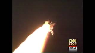 STS-89 Space Shuttle Endeavour night launch to dock with MIR 22 Jan 98 CNN