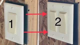 Turning one light switch into two switches for two different lights.