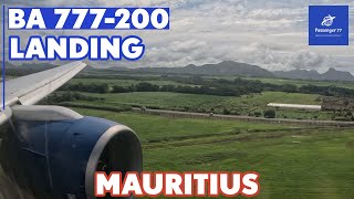 STUNNING 777 LANDING - MAURITIUS - SOUND UP AT 0:16 ;)