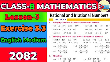 Class 8 Math Exercise 3.3 Solution | Class 8 Math Lesson 3 Exercise 3.3 Solution 2082