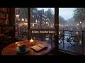 Rainy Amsterdam Café ☕ Soft Jazz &amp; Canal Rain Sounds for Study, Relaxation and Cozy Evening