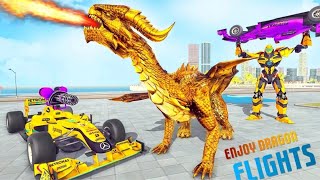 Dragon robot car transformation 2020 game| Robot game| Android game play..! screenshot 5