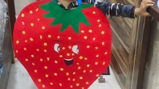 Few lines on strawberry/fruit costume