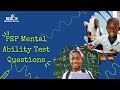 PEP Mental Ability Test Questions