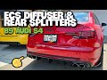 ECS rear diffuser & rear side splitters installed on the B9 Audi S4 (2019)