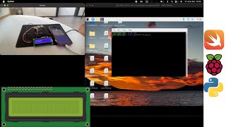 iPhone Distance Sensor Data Show using Raspberry Pi LCD Screen with Swift and Python