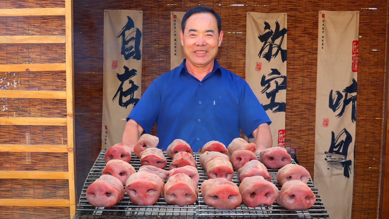 Вы не поверите, насколько вкусны свиные пятачки！Тушёные и обжаренные на железе！|Дядя сельский гурман