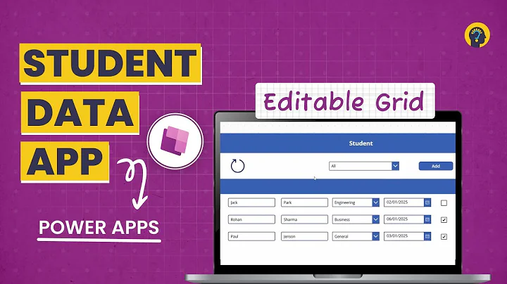 How to Create Editable Grid in Power Apps | Full CRUD Tutorial