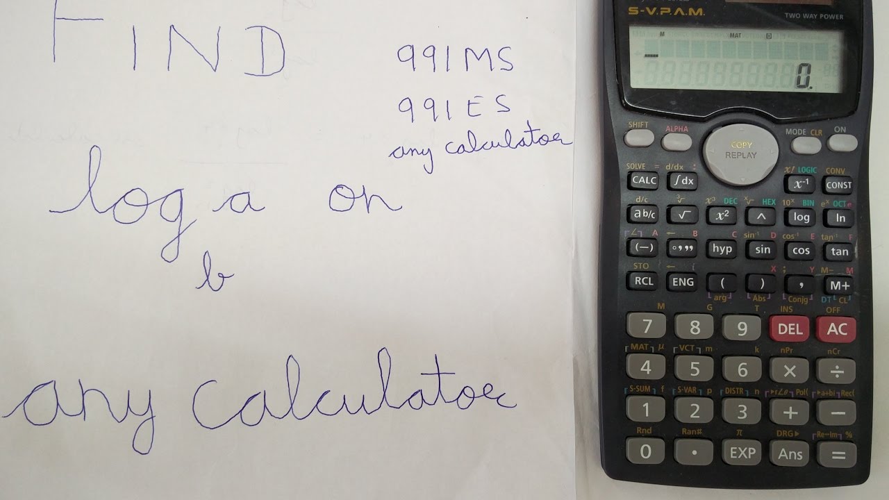 Find Log With Any Base Using Calculator Casio 991ms 991es Etc - 