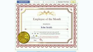 How to use Awardbox Advanced certificate template editor